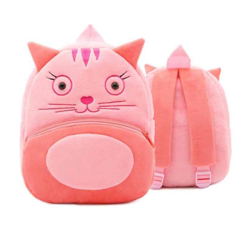 NICE CHOICE Cute Toddler Backpack Toddler Bag Plush Animal Cartoon Mini Travel Bag for Baby Girl Boy 2-6 Years(Cat) - Image 5